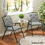 Outsunny Set of Two Outdoor Seat Cushions - Light Grey