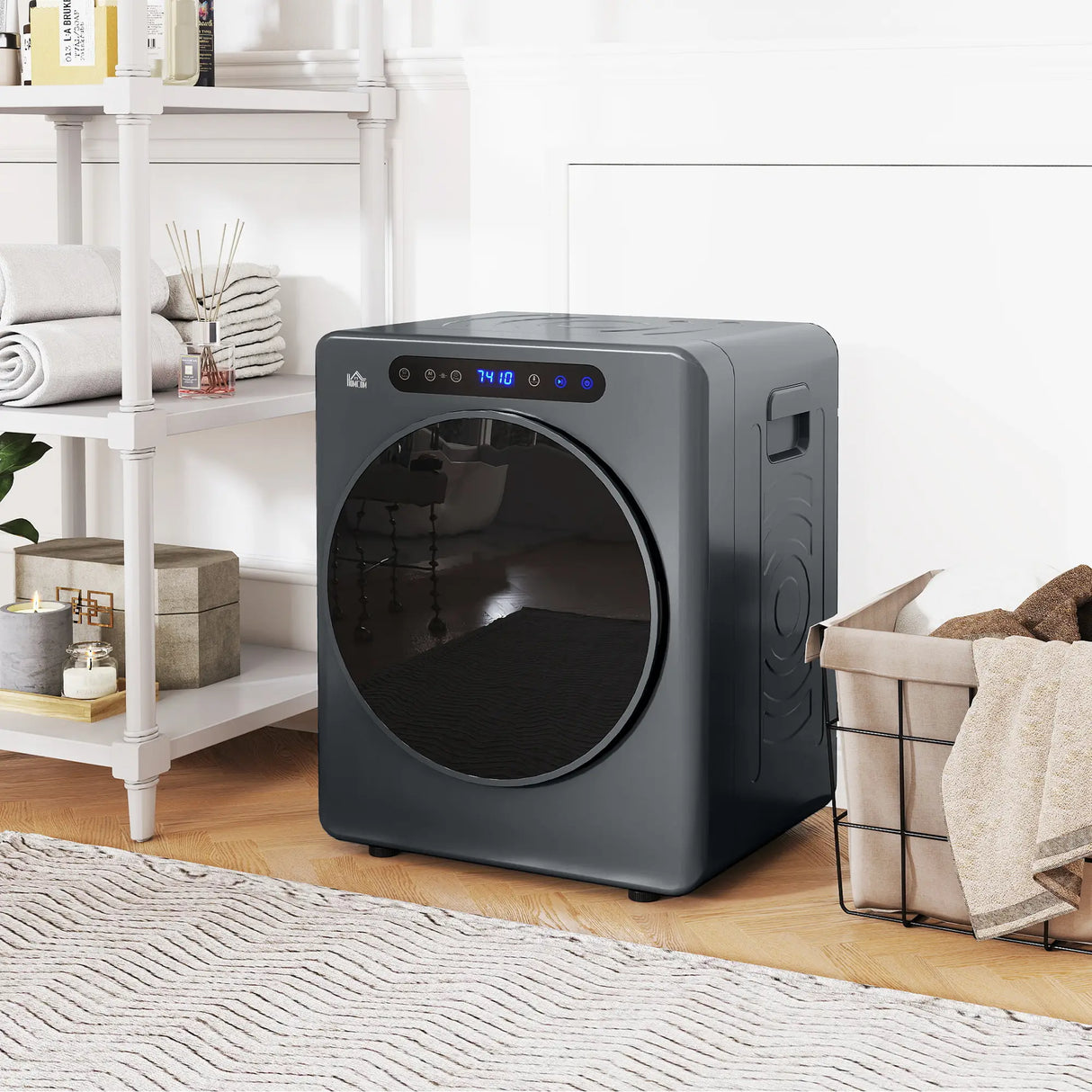 HOMCOM 4kg Compact 40-60C  Tumble Dryer - Grey