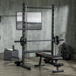 HOMCOM Adjustable Squat Rack, with Pull Up Bar, Barbell Bar for Home Gym
