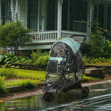 PawHut Foldable Pet Stroller w/ Rain Cover, for XS Dogs, S Dogs - Green