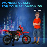 HOMCOM 6V Kids Child Electric Motorbike Ride on Motorcycle Scooter Children Toy Gift for 3-6 Years (Red)