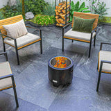 Outsunny Metal Wood-burning Smokeless Fire Pit, Black