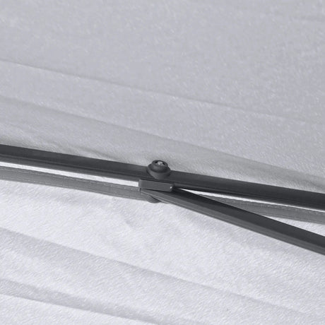 Outsunny 3.3 x 3.3m Pop Up Gazebo, Double Roof Foldable Canopy Tent with Zipped Mesh Sidewalls, Height Adjustable and Carrying Bag, Event Tent for Patio Garden, Grey