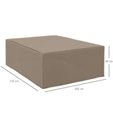 Outsunny 600D Oxford Patio Garden Furniture Dining Table Chair Set Cover Water Protector Waterproof Anti-UV  Beige