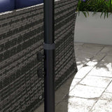 Outsunny 3(m) Cantilever Overhanging Parasol, with Cross Base - Grey