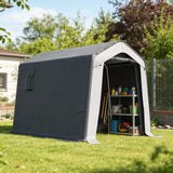 Outsunny 1.8 x 2.4m Garden Storage Shed Tent, Waterproof Portable Shed Shelter for Motorbike, Garden Tools, Bike Storage