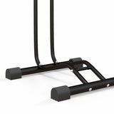 SPORTNOW Vertical & Horizontal Bike Rack Bicycle Storage Stand with Adjustable Hooks, Fits 6"-28" and 700c Bikes