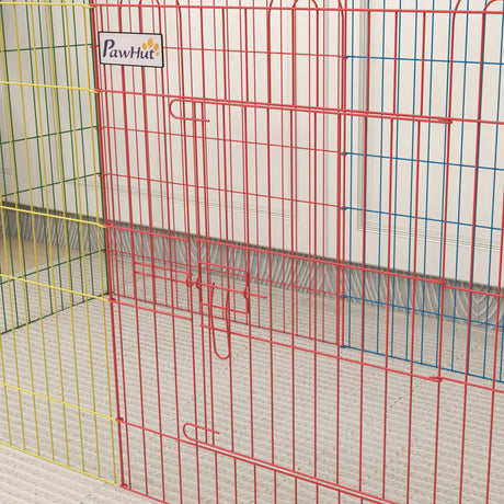 PawHut Pet Playpen Crate, with Eight Panels, Door, for Indoors and Outdoors, 60H x 156cm