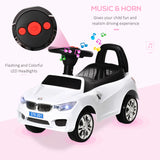 HOMCOM Ride on Car Baby Toddler Walker Foot to Floor Sliding Car Slider White