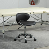 HOMCOM Adjustable Rolling Swivel Beauty Salon Chair, Stool for Spa, Black