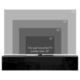 HOMCOM 160cm High Gloss Floating TV Unit Stand for TVs up to 70", Wall Mounted TV Cabinet with Storage Cupboards, Grey and Black