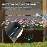 Outsunny Garden Planter with Trellis Wooden Planter for Garden & Patio Family Use, Grey