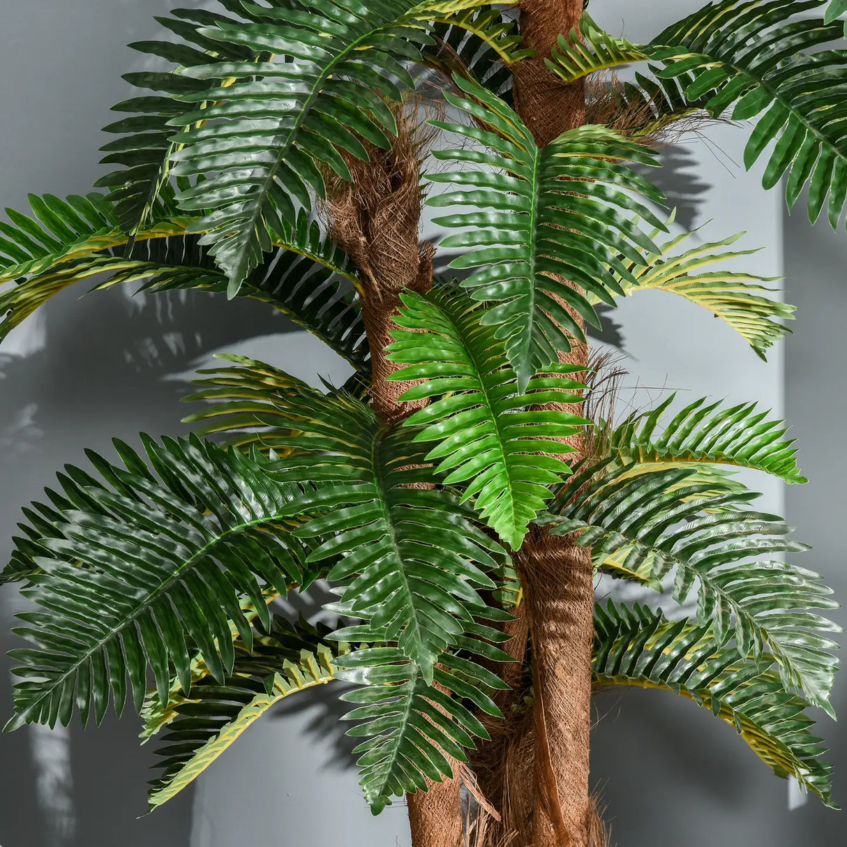 Outsunny Artificial Plant Tropical Fern in Pot, Fake Plants for Home Indoor Decor, 150cm, Green