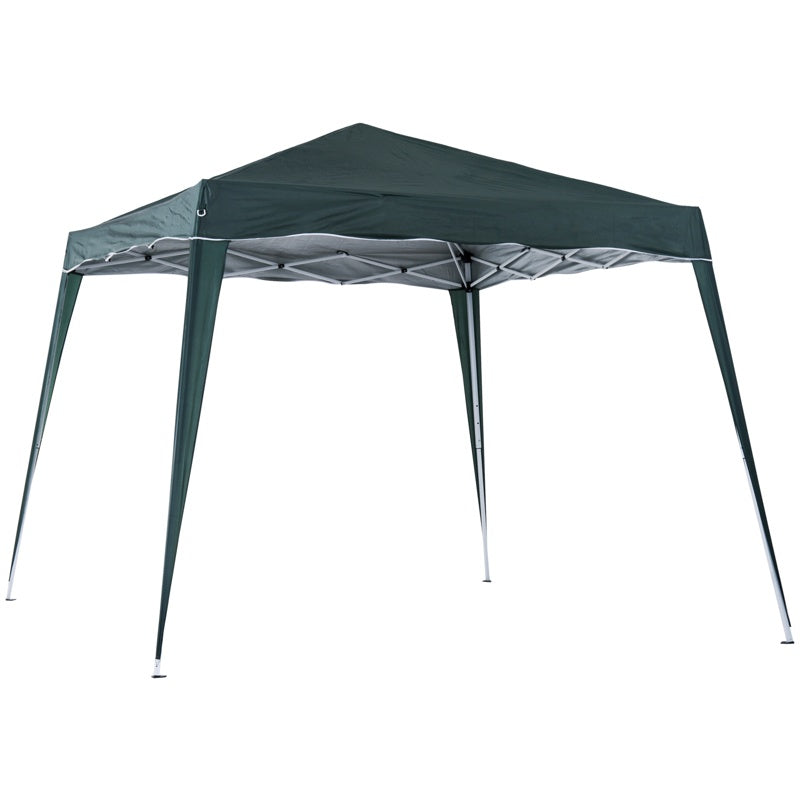 Outsunny 3 M x 3 M Base/ 2.5 M x 2.5 M Top Pop Up Gazebo with Carry Bag, Height Adjustable Slant Leg Party Tent Instant Event Shelter for Garden, Patio, Green