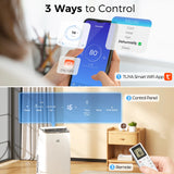 HOMCOM 14000 BTU Mobile Air Conditioner, 35m2, Smart Home WiFi, with Dehumidifier, Fan, 24H Timer, Window Kit, White