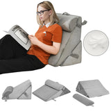 Adjustable Neck Back Support Memory Foam Headrest-Gray