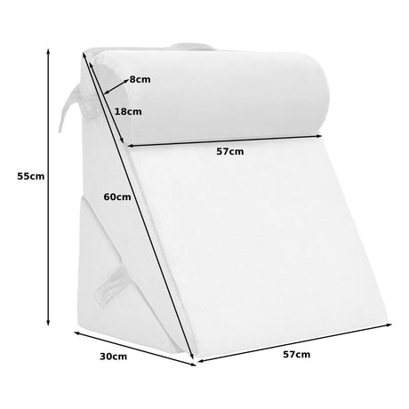 Adjustable Neck Back Support Memory Foam Headrest-White