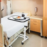 Portable Bedside Table with 9-Level Adjustable Height-White