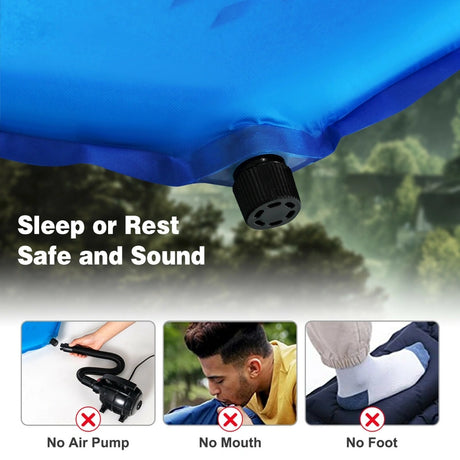 Inflatable Sleeping Pad with Inflatable Sponge for Hiking