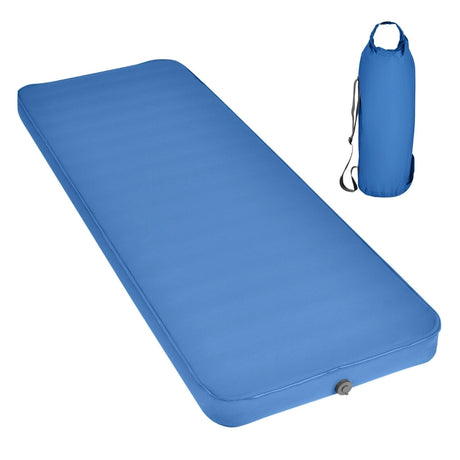 Self Inflating Camping Sleeping Mat with 2-in-1 Pump Sack for Hiking-Blue