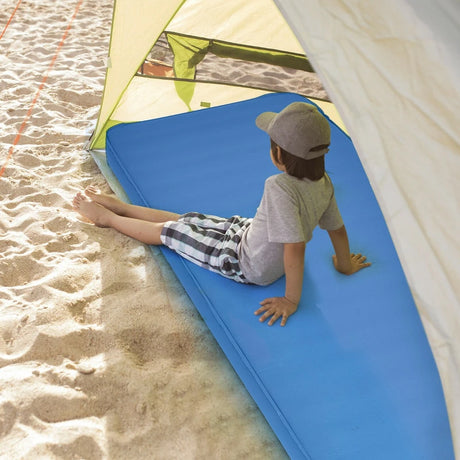 Self Inflating Camping Sleeping Mat with 2-in-1 Pump Sack for Hiking-Blue