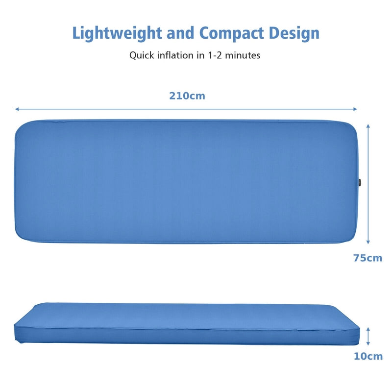 Self Inflating Camping Sleeping Mat with 2-in-1 Pump Sack for Hiking-Blue