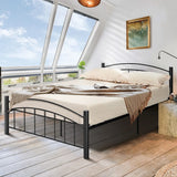 Metal Bed Frame Platform Bed with Headboard for Bedroom-full size