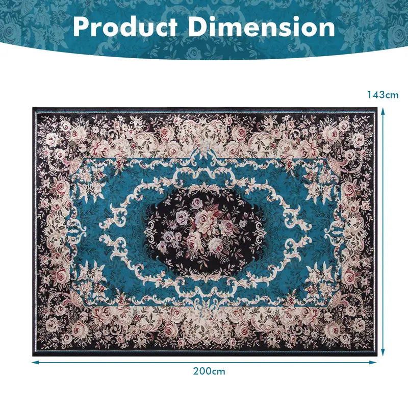 Area Rug with Non-Shedding Surface and Anti-slip Bottom-S