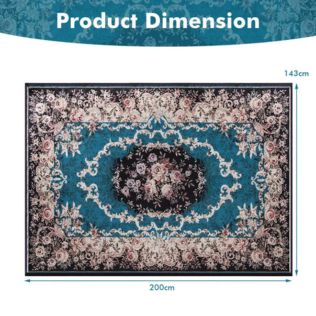 Area Rug with Non-Shedding Surface and Anti-slip Bottom-S
