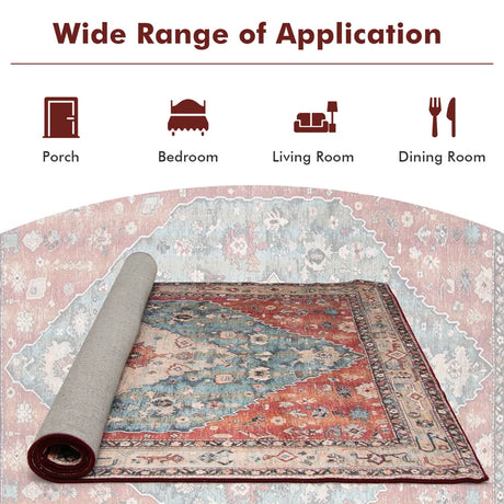 Anti Slip Traditional Decoration Large Boho Floor Mat for Living Room