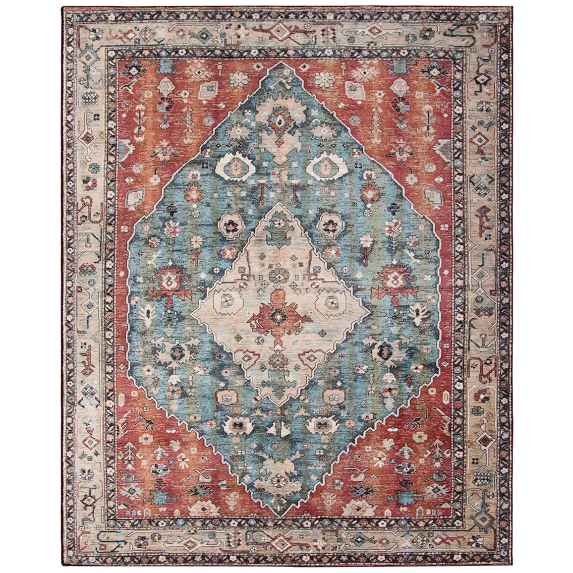 Anti Slip Traditional Decoration Large Boho Floor Mat for Living Room