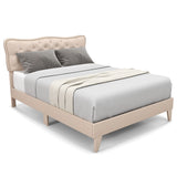 Double/King Size Bed Frame with Button Tufted Headboard-Double Size