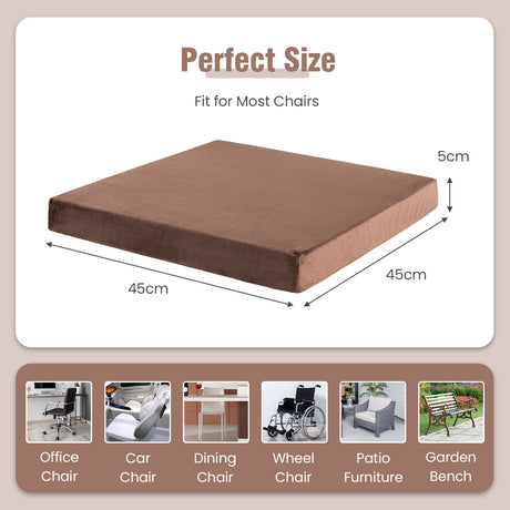 10 Pack Seat Cushions Gel Memory Foam for Back-Brown