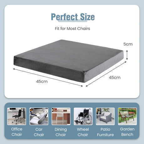 10 Pack Seat Cushions Gel Memory Foam for Back-Gray