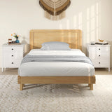 Nightstand with 3 Drawers Sofa Storage Chest Wooden Table for Phone and Coffee Multifunctional Furniture with 3 Shelves White