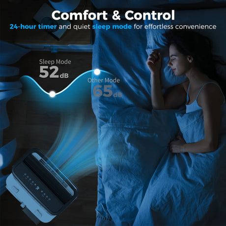 HOMCOM 12000 BTU App-Controlled Mobile Air Conditioner - White