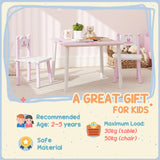 AIYAPLAY Princess-Designed Kids Table and Chairs Set for Activity, Art, Drawing, Toddler Table and Chairs Set for Playroom