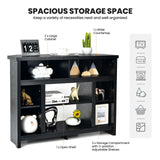Modern Corner TV Stand with Adjustable Shelves for TVs up to 48 Inch-Black
