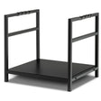 Firewood Log Rack with Unique Handle and Raised Feet-Black