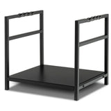 Firewood Log Rack with Unique Handle and Raised Feet-Black
