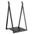 Triangle Firewood Rack with Raised Base for Fireplace Fire Pit-Black