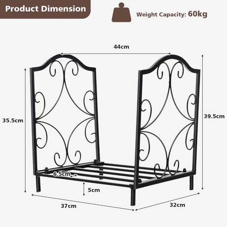 Heavy-Duty Steel Firewood Log Rack