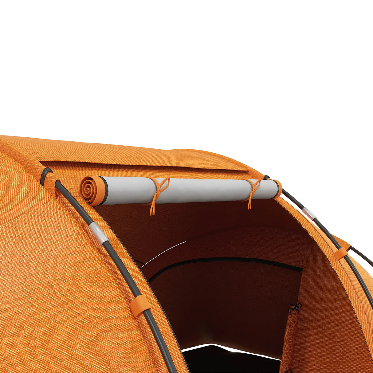 Outsunny 4-6 Man Camping Tent with Living Area and 2 Bedrooms, Hiking Sun Shelter, UV Protection Tunnel Tent, Orange