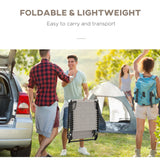 Outsunny Foldable Sun Lounger, Outdoor 4 Level Adjustable Backrest Reclining Chaise Chair, Steel Frame Recliner Chair for Camping, Hiking, Cream White