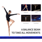 HOMCOM 2.1M 7FT Gymnastics Folding Balance Beam Home Gym Training Exercise Sports - Blue