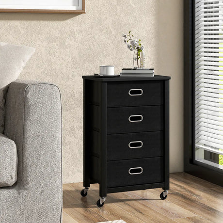 Heavy Duty Rolling File Cabinet with 4 Drawers