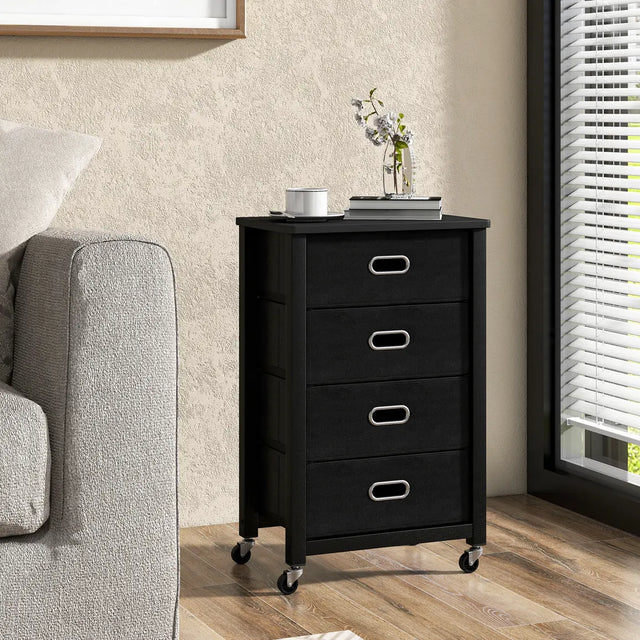 Heavy Duty Rolling File Cabinet with 4 Drawers