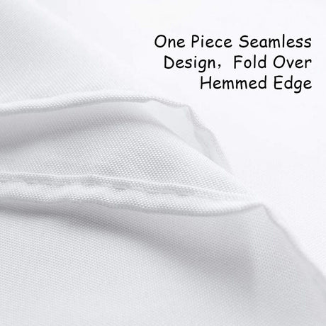 10 Pieces Round White Tablecloth with Durable Fabric Material for Party