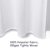 10 Pieces Round White Tablecloth with Durable Fabric Material for Party