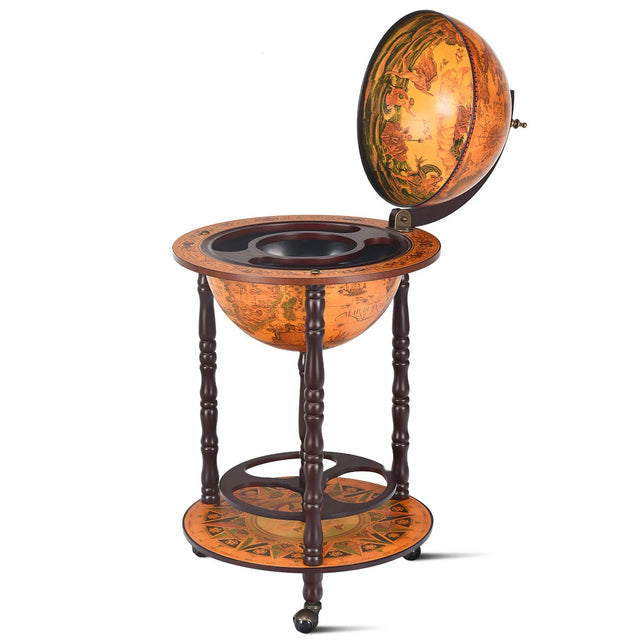 Italian Styled, Globe Drinks Cabinet with Wheels